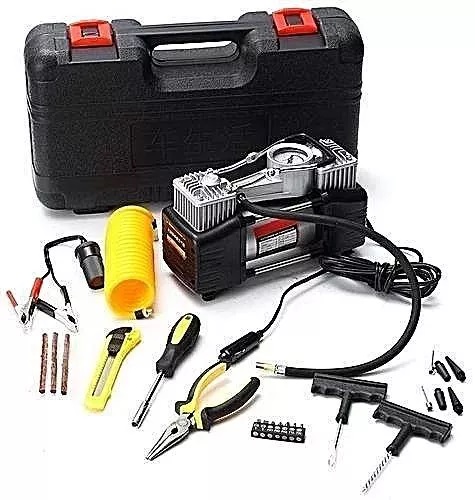 Dera Double car Cylinder Portable 12V Tire Inflator Air Compressor